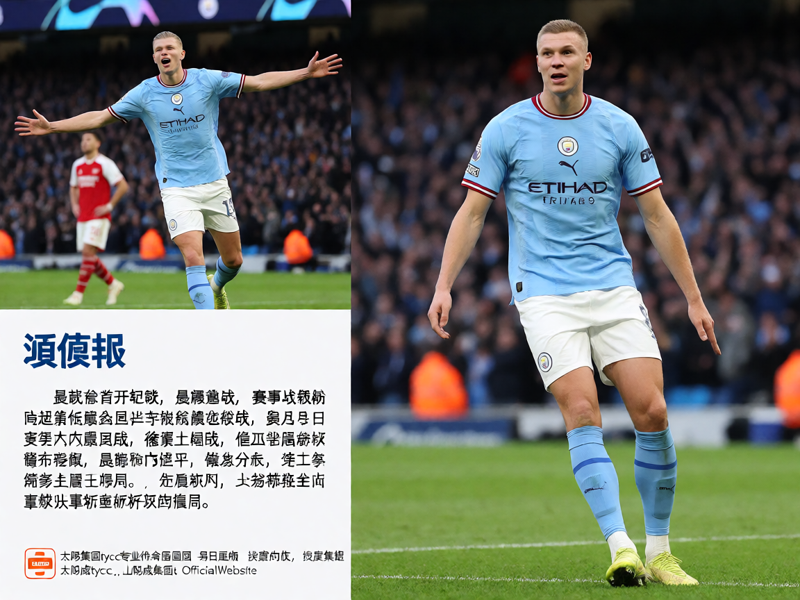 英超曼城对阵阿森纳精彩比赛瞬间,哈兰德进球庆祝